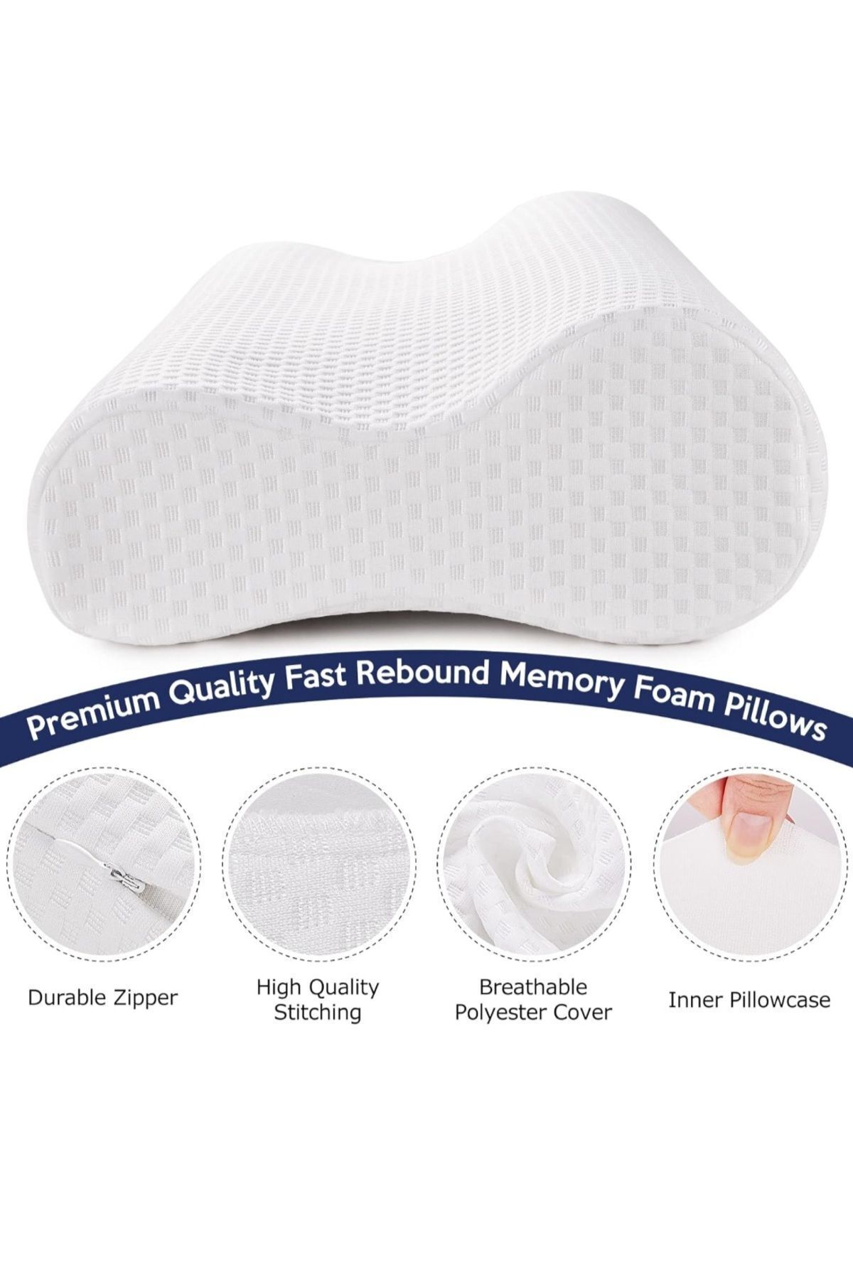 Ortopedik Visko Yastık 60x40 cm | Boyun Fıtığı Desteği