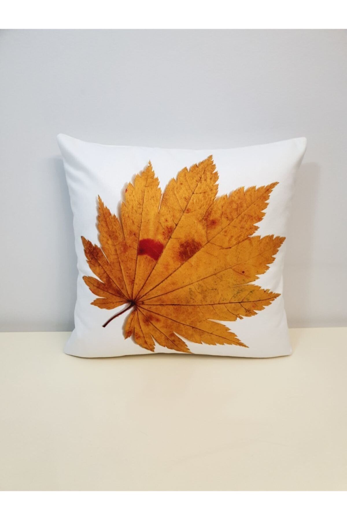 Çınar Yaprak Sonbahar Desen Kırlent Kılıfı