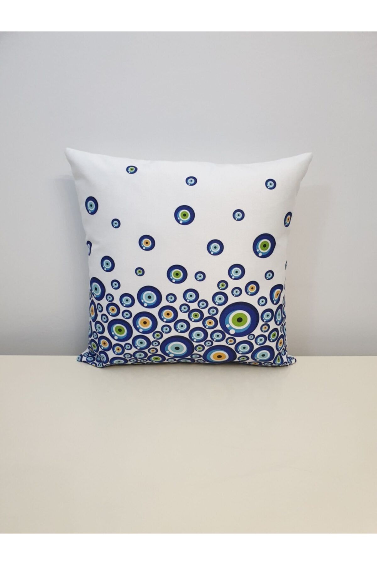 Nazar Boncuk Desen Kırlent Kılıfı