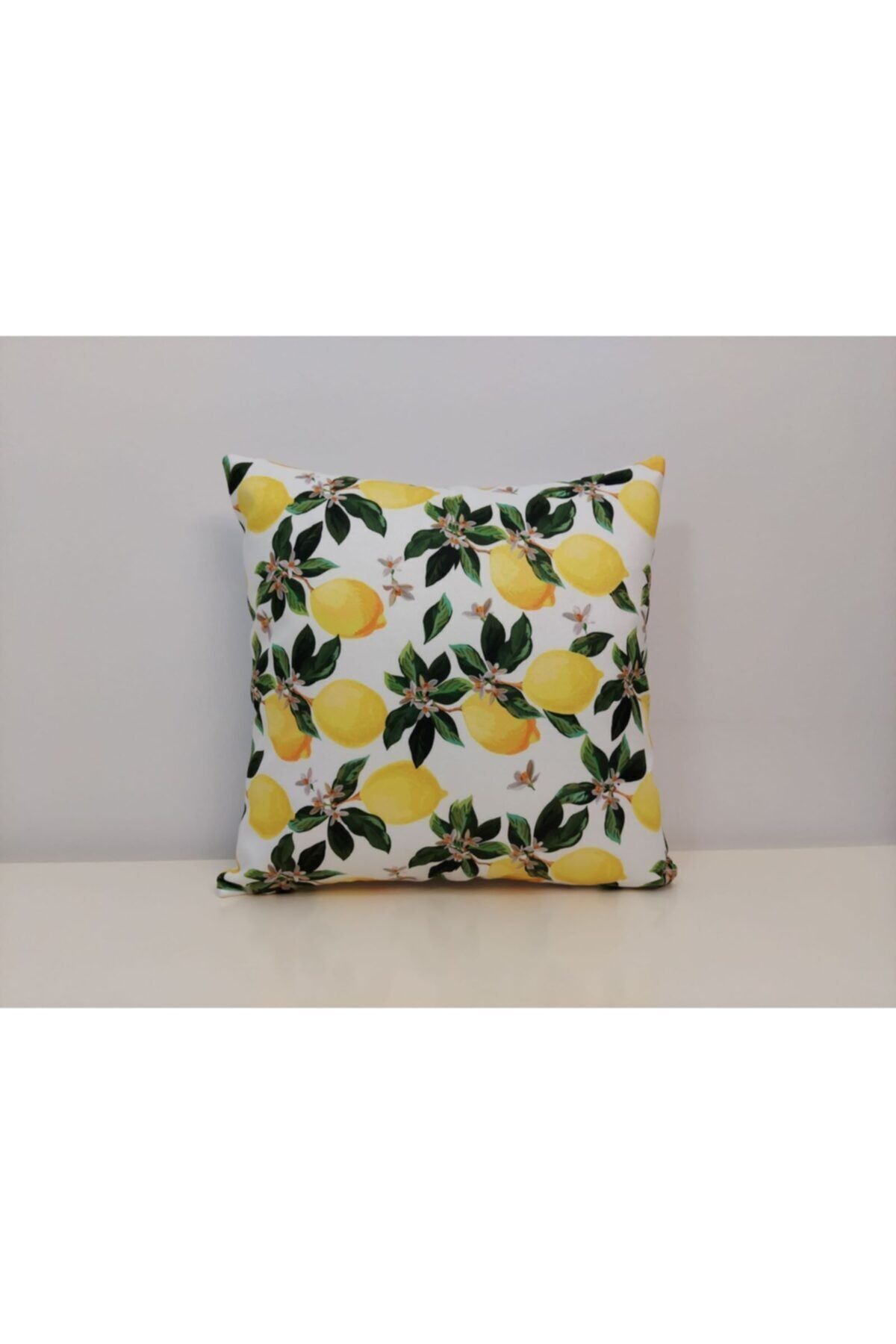 Limon Ağacı Desen Kırlent Kılıfı