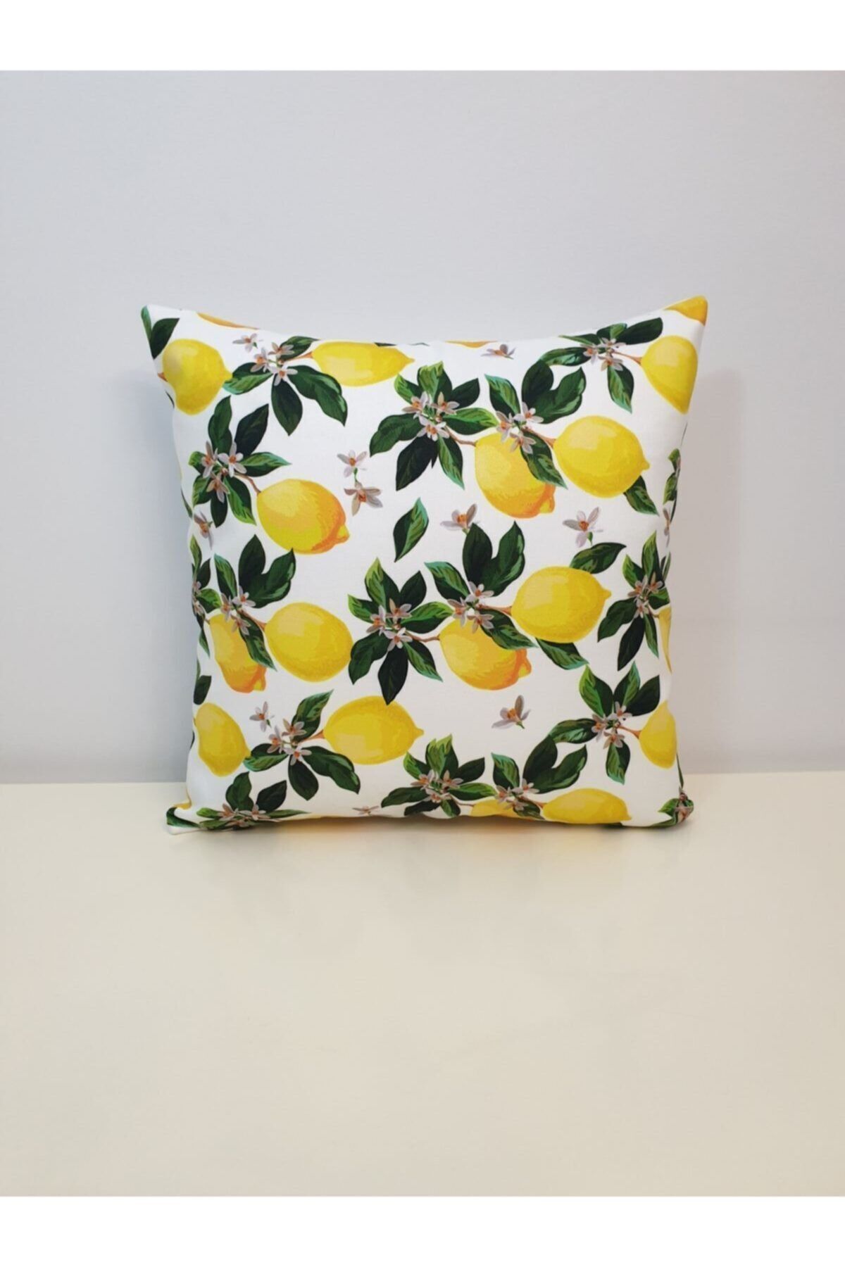 Limon Ağacı Desen Kırlent Kılıfı