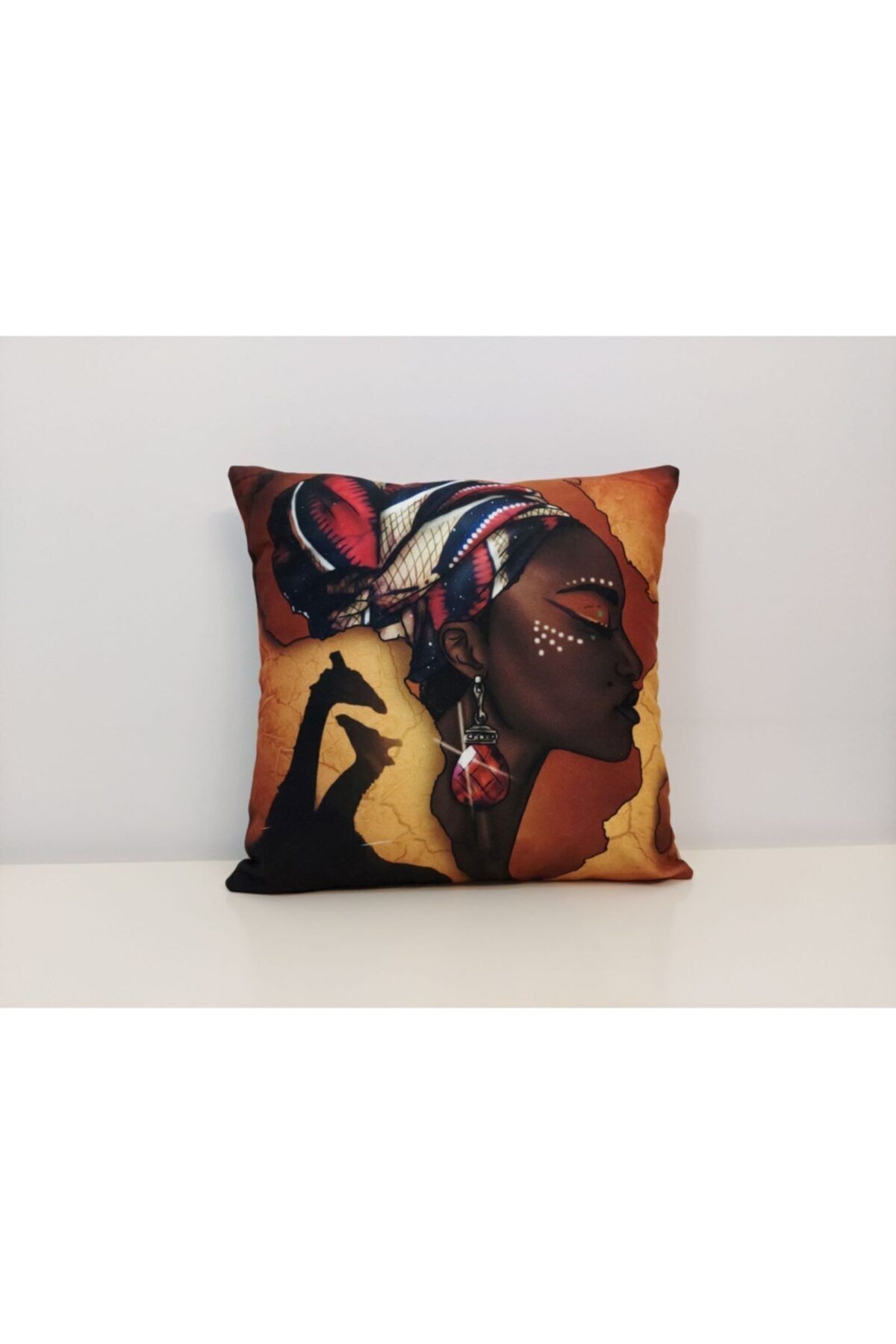 Afrika Kadın Desen Kırlent Kılıf