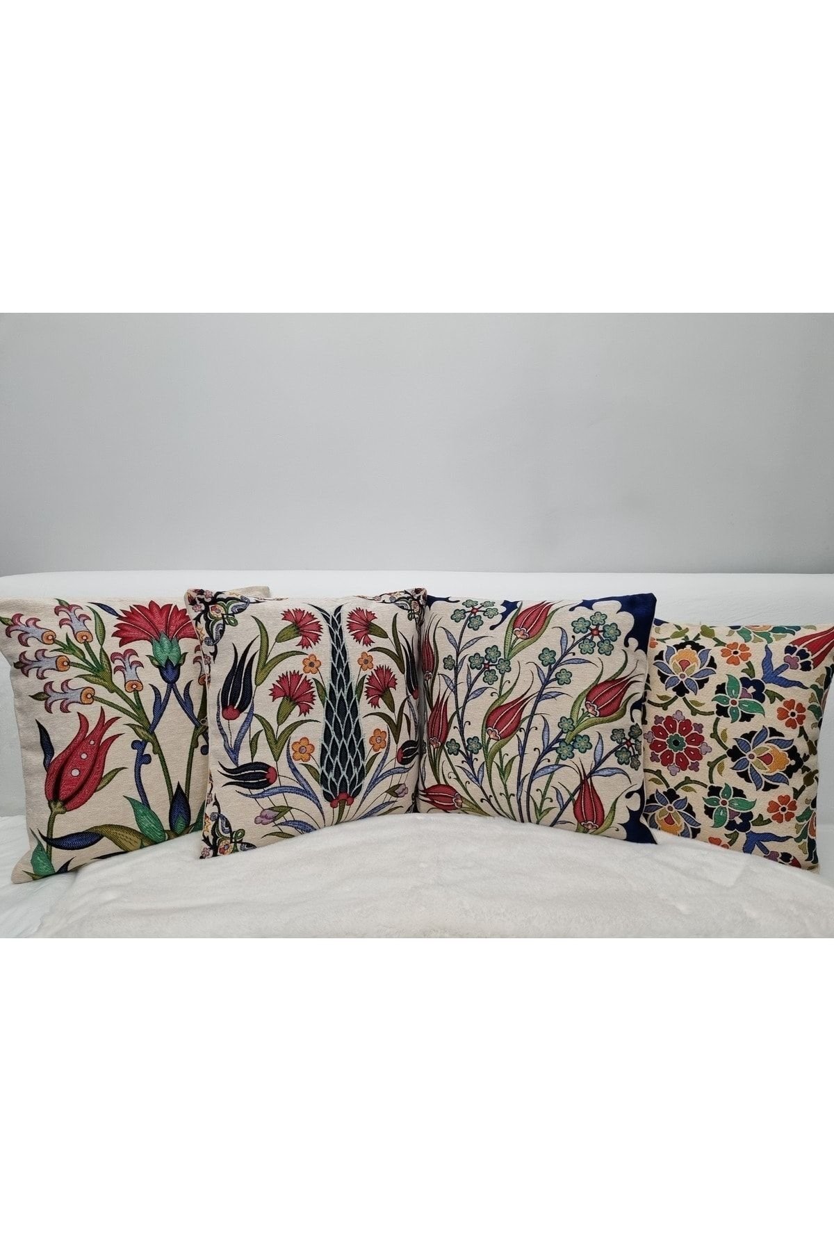 GOBLEN DOKUMA ÇİNİ TÜRK DESEN 4 ADET KIRLENT KILIF