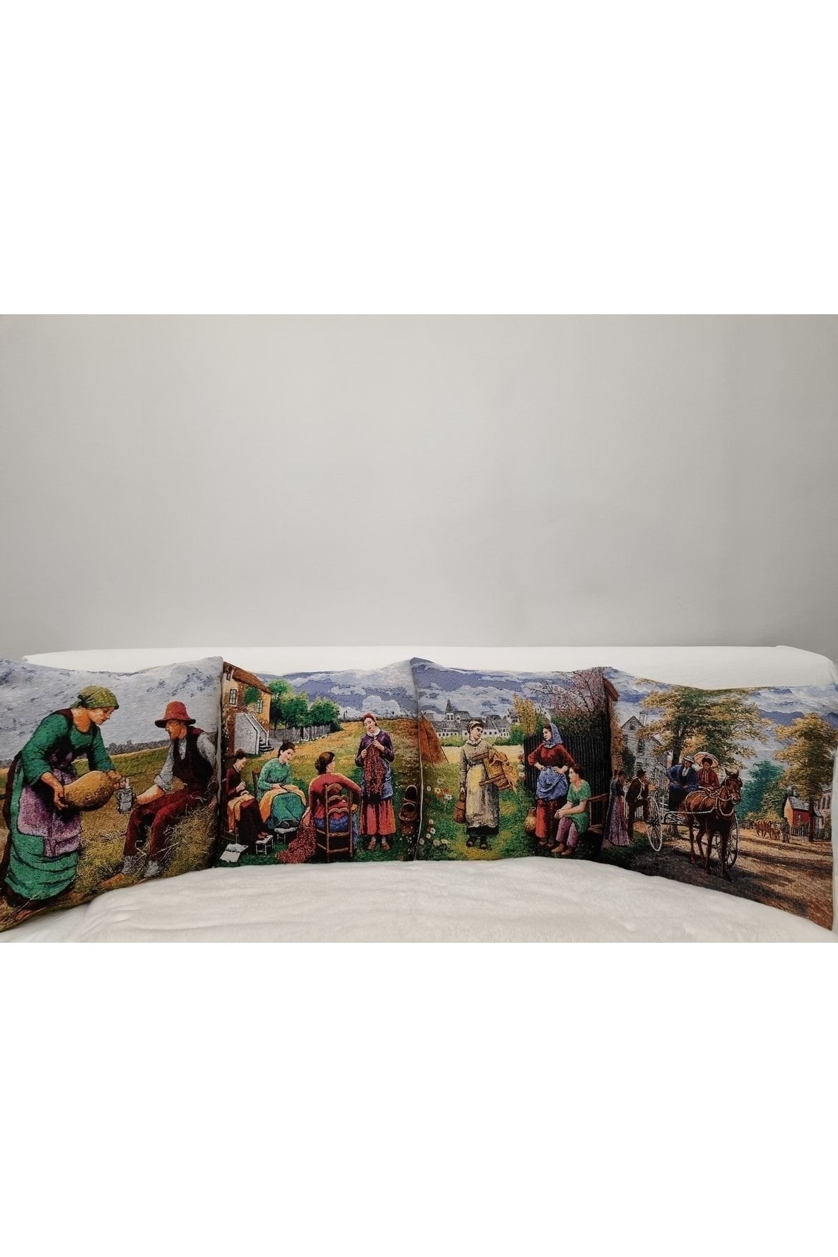 GOBLEN DOKUMA KADINLAR DESEN 4 ADET KIRLENT KILIF