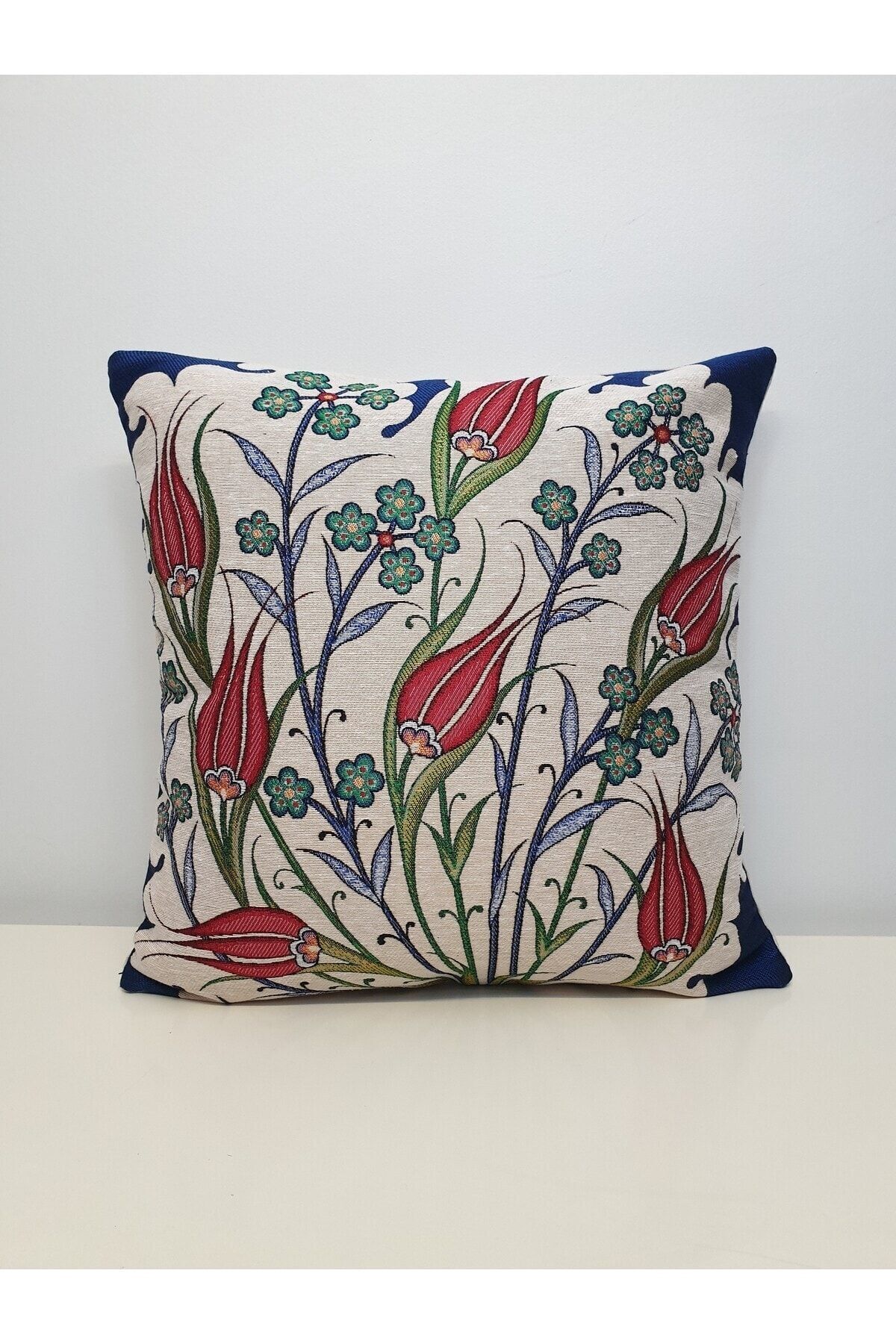 Goblen Dokuma Çini Türk Desen 3 Adet Kırlent Kılıf