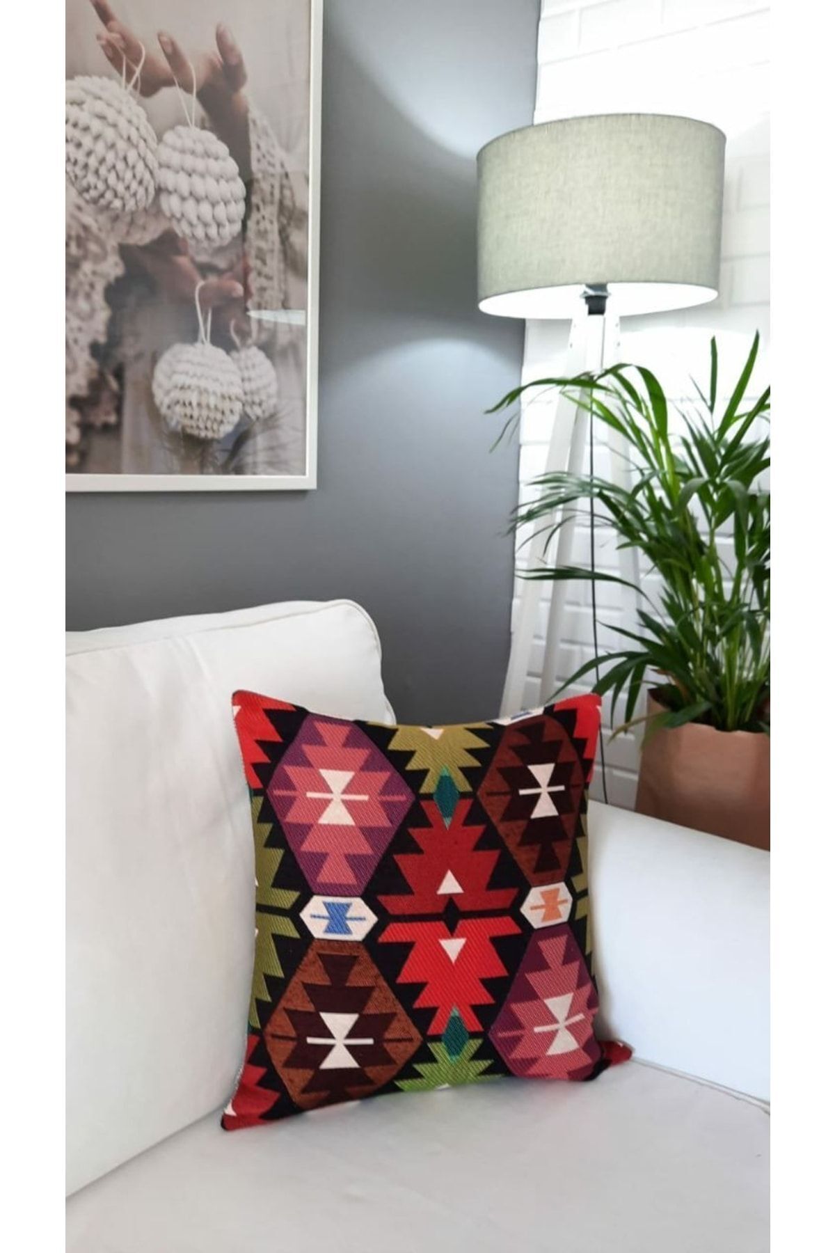 Dokuma Goblen Kilim Desen Kırlent Kılıf