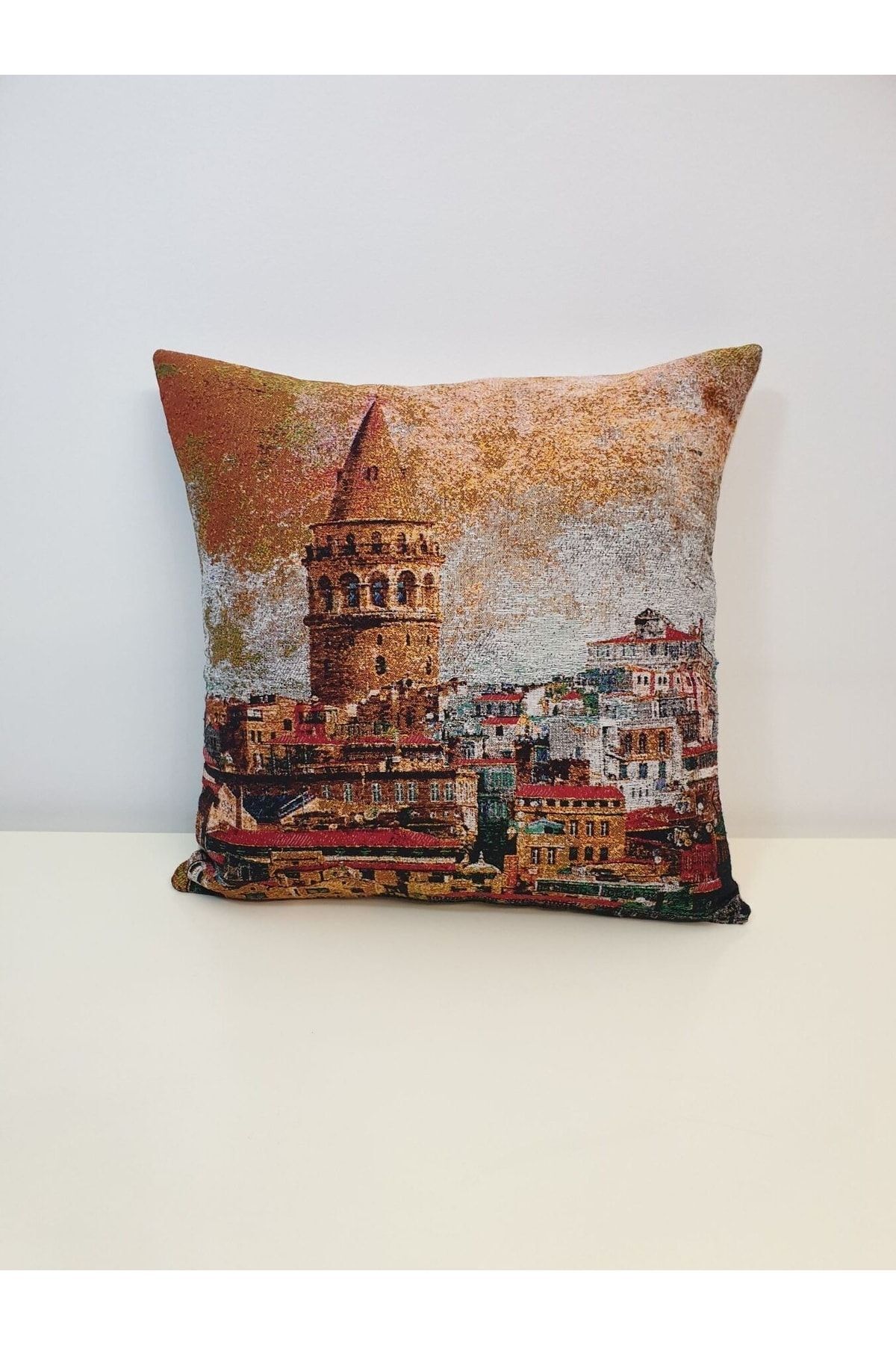 Goblen Galata Kule Kırlent Kılıf