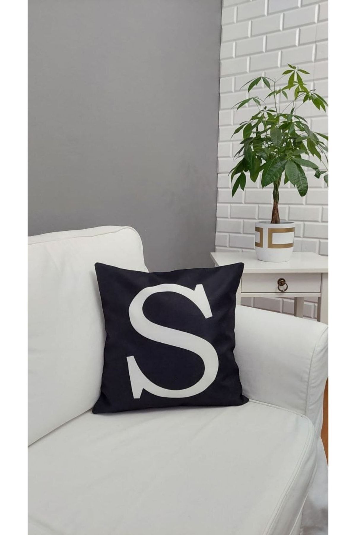 (s) Harfi Kırlent Kılıfı