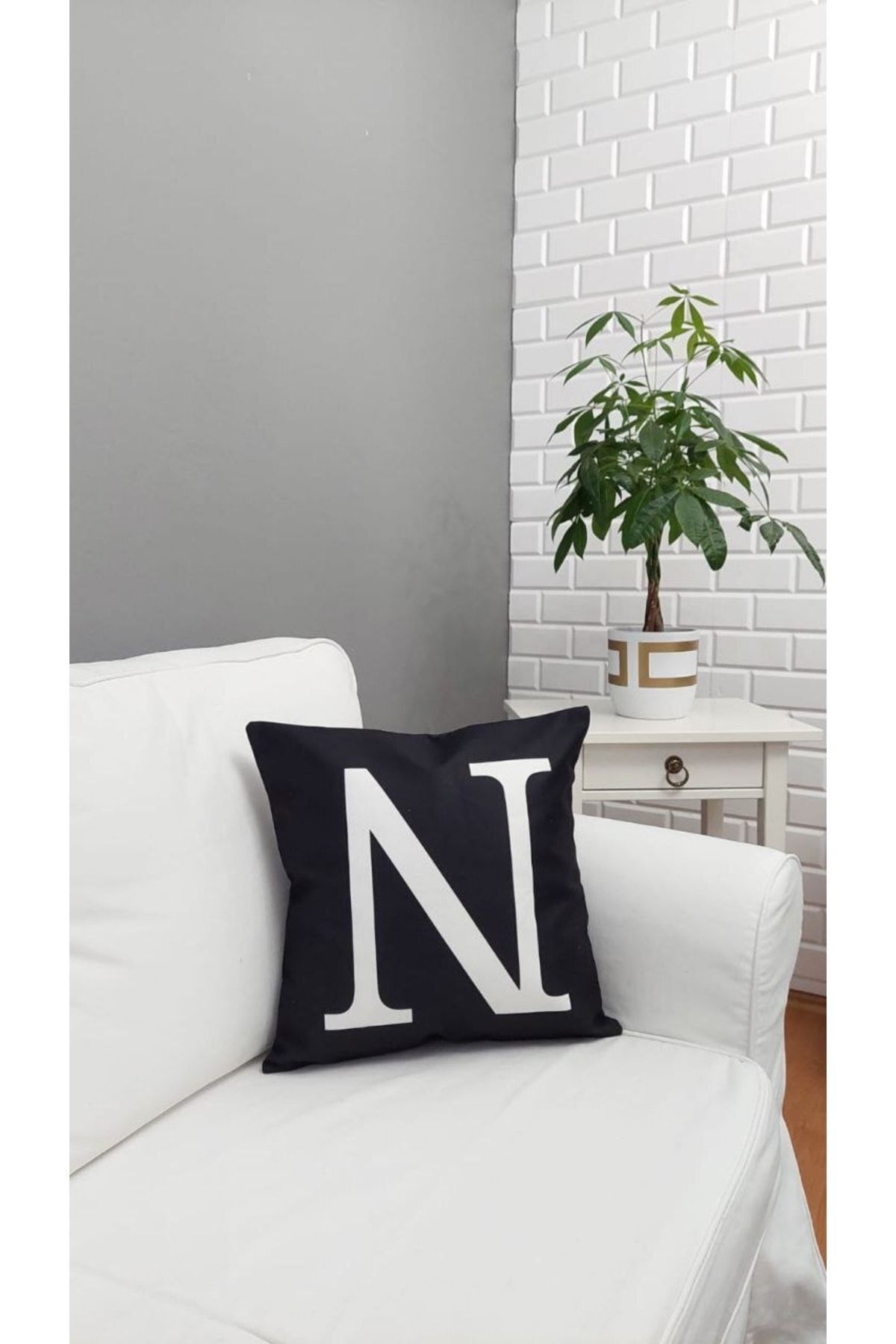 (n) Harfi Kırlent Kılıfı