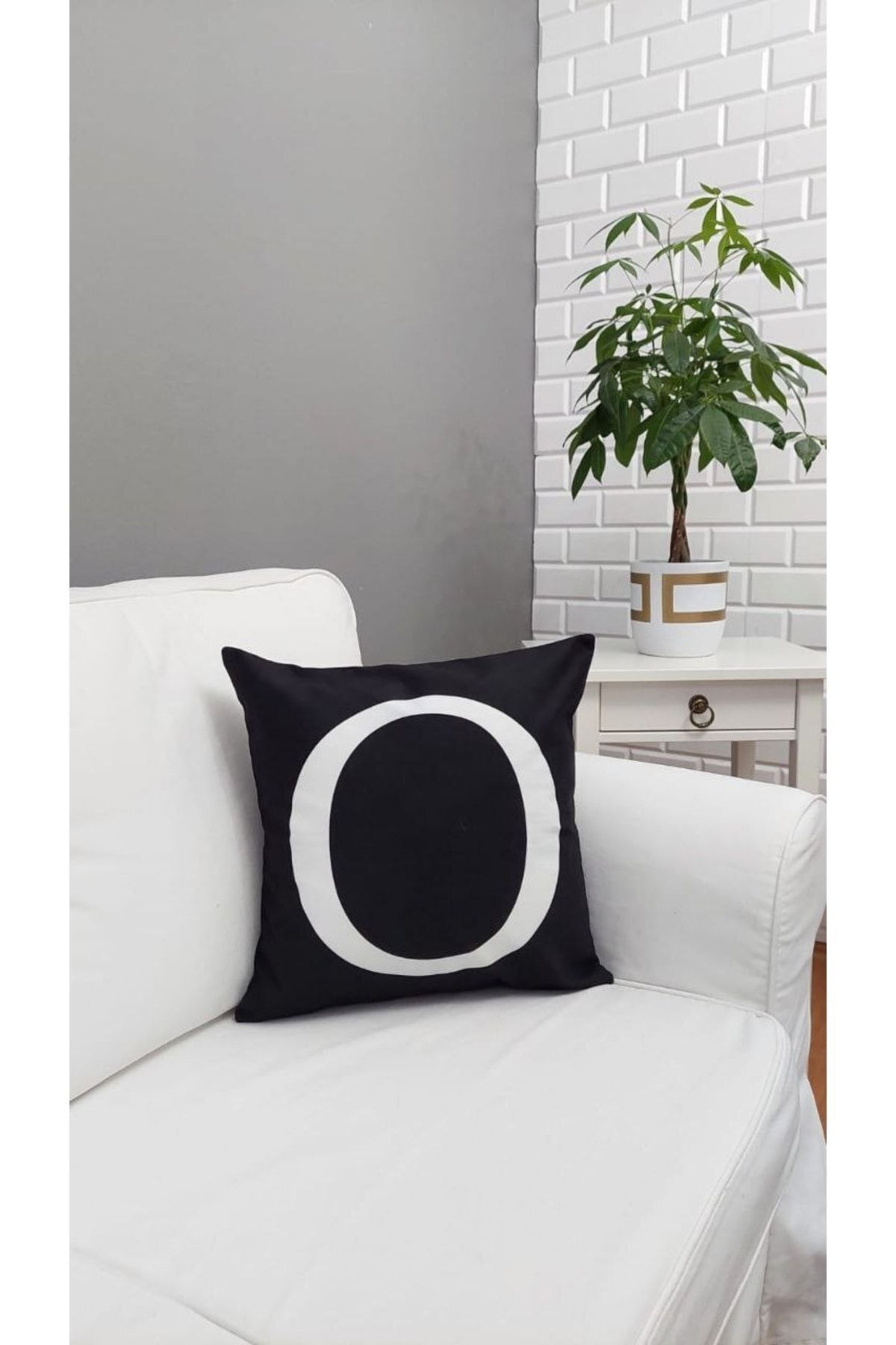 (o) Harfi Kırlent Kılıfı