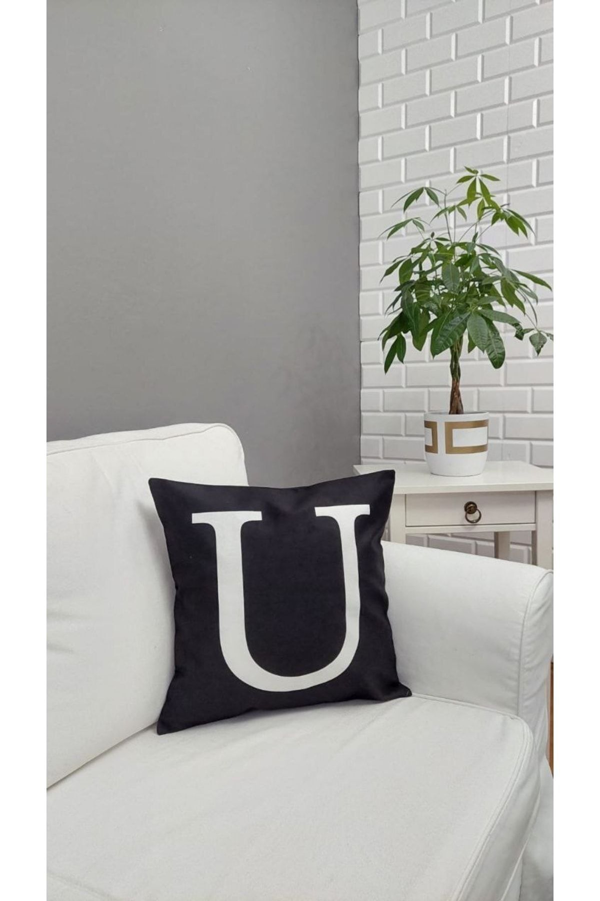 (u) Harfi Kırlent Kılıfı