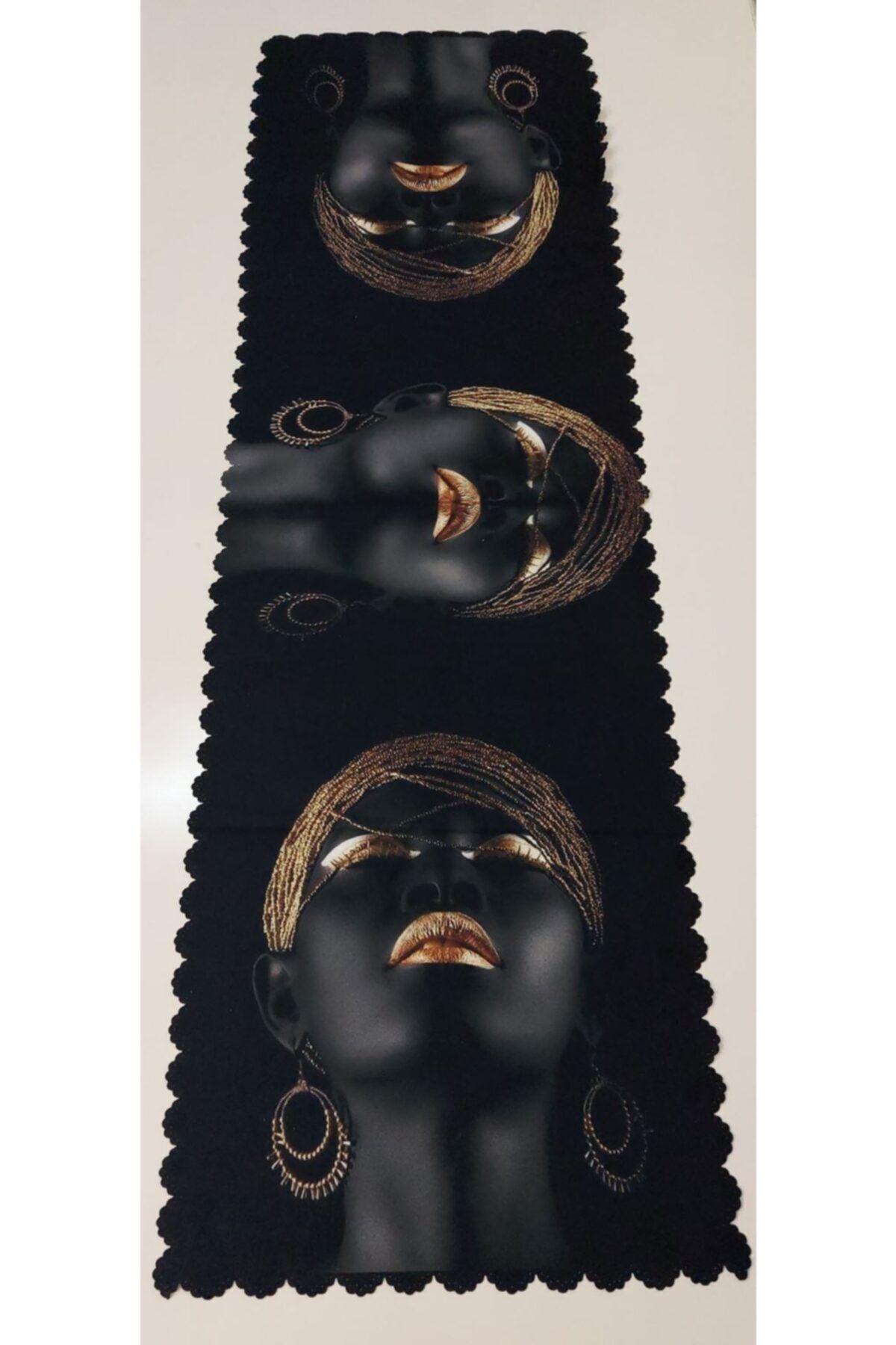 Afrikalı Gold Desen Kombin Set