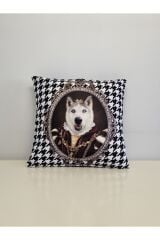 Sibirya Prensi Kaz Ayağı Desen Kırlent Kılıfı