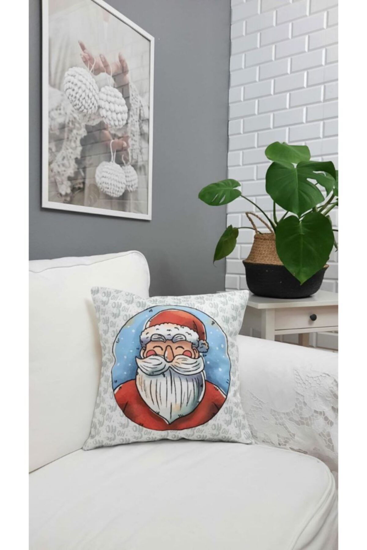 Yılbaşı Desen  Kırlent Kılıfı