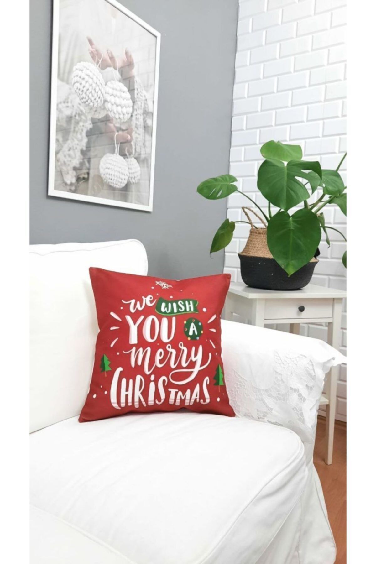 Yılbaşı Desen  Kırlent Kılıfı