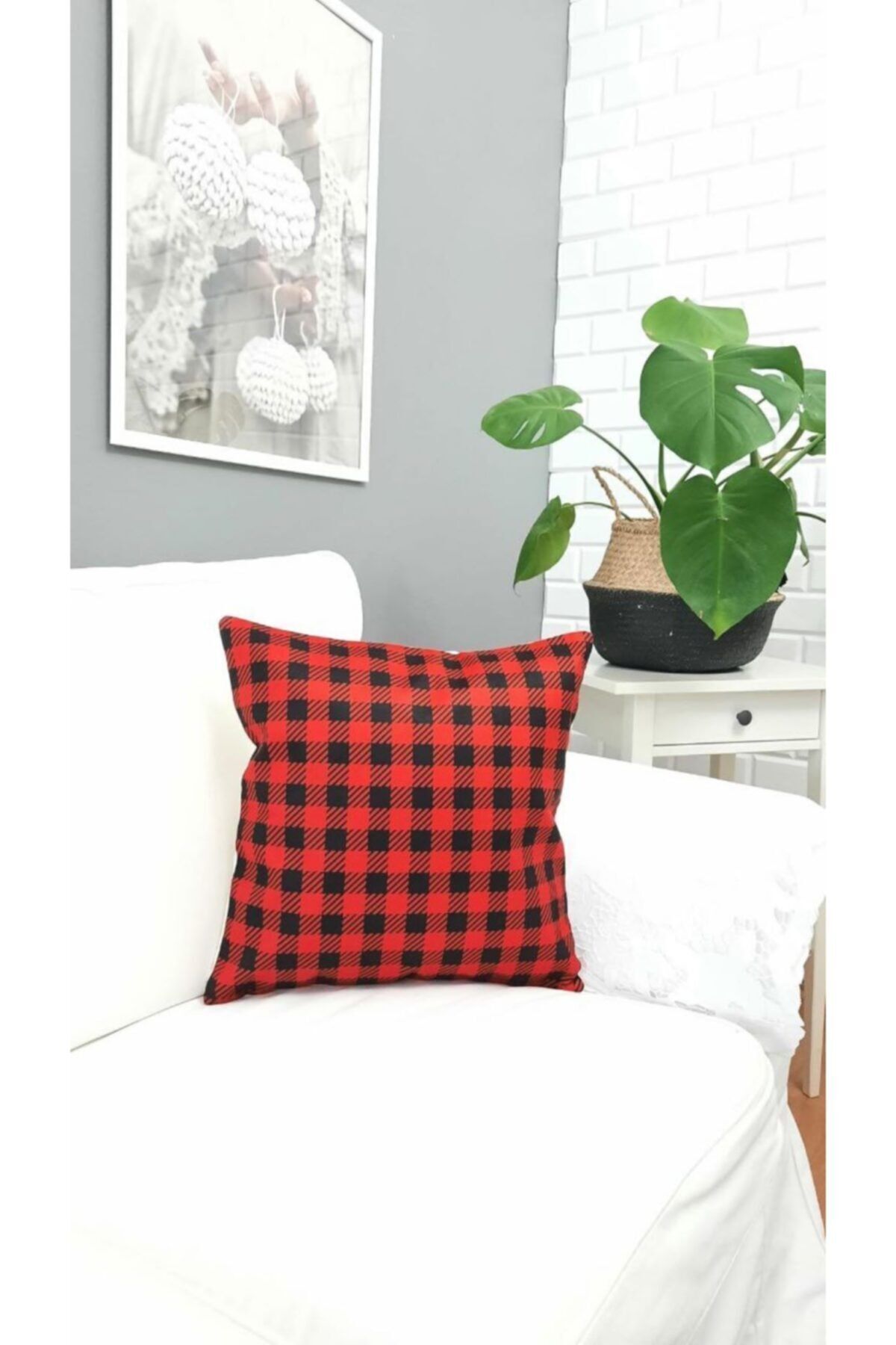 Yılbaşı Desen 12 Kırlent Kılıfı