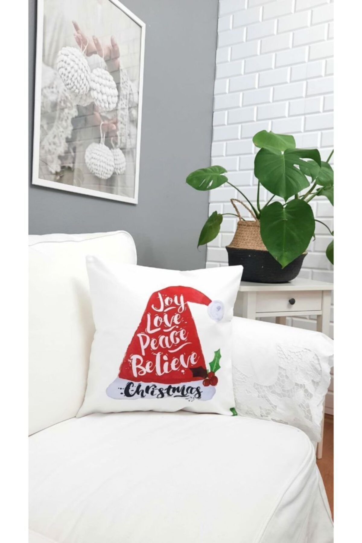 Yılbaşı Desen  Kırlent Kılıfı