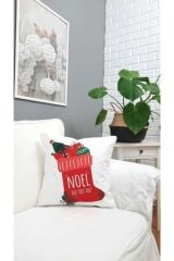 Yılbaşı Desen  Kırlent Kılıfı