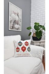 Yılbaşı Desen Kırlent Kılıfı