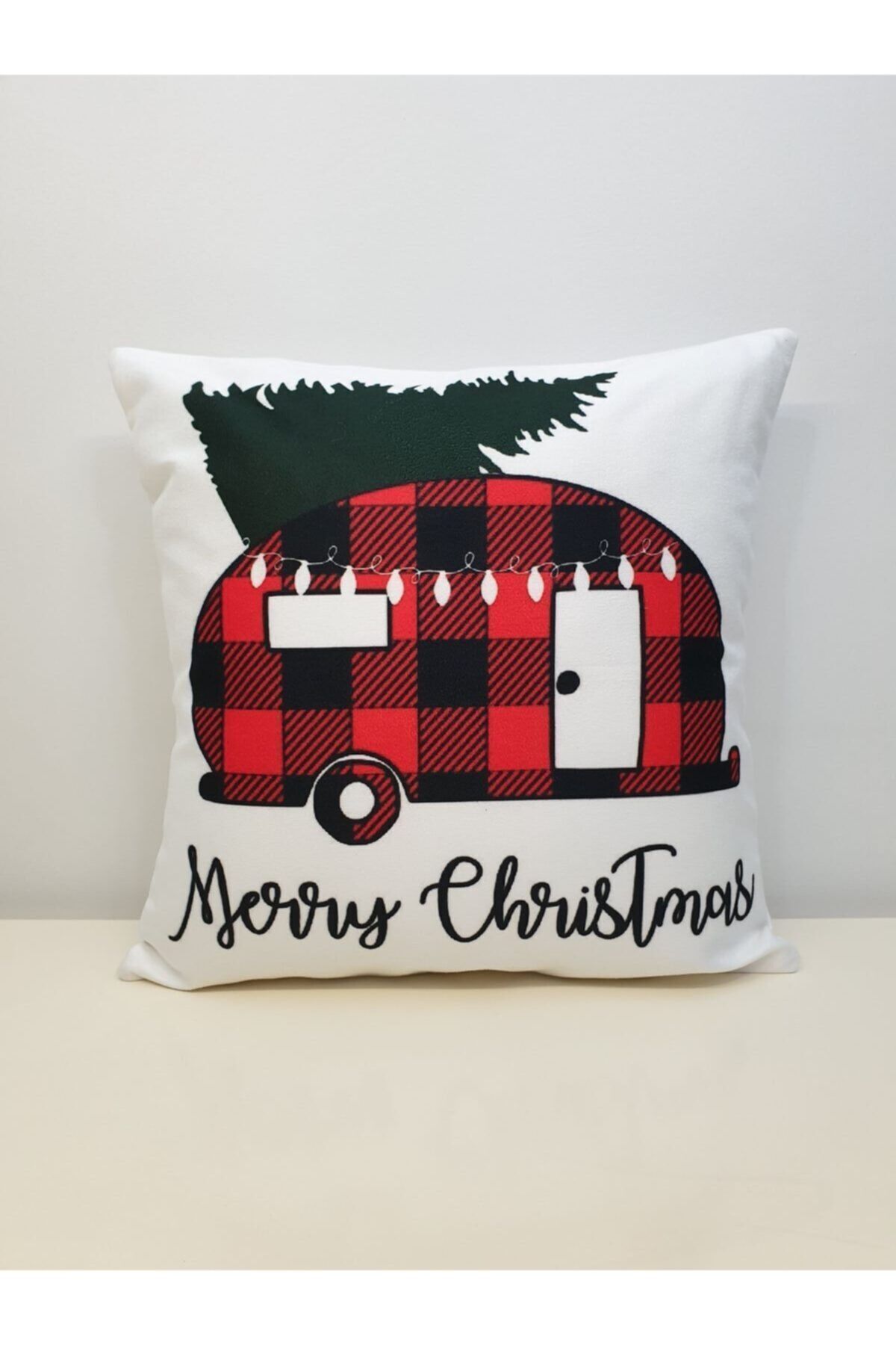 Yılbaşı Desen Kırlent Kılıfı