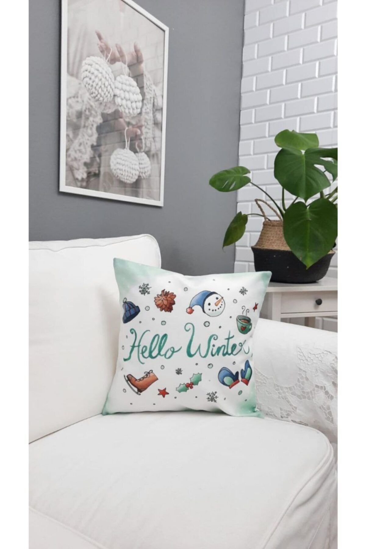 Yılbaşı Desen  Kırlent Kılıfı