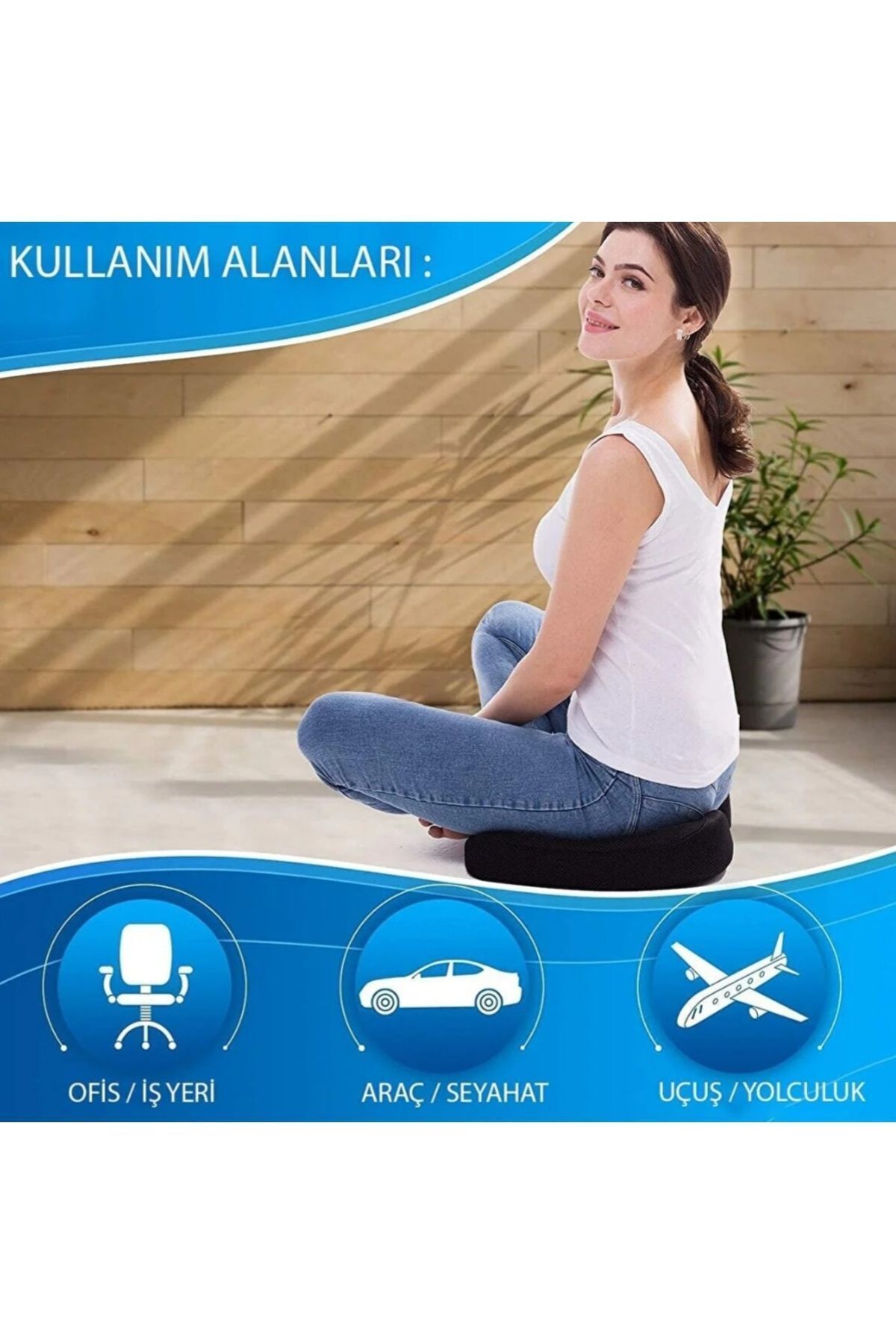 Visko Araç Kuyruk Sokumu Minderi | Ortopedik Oto Minder