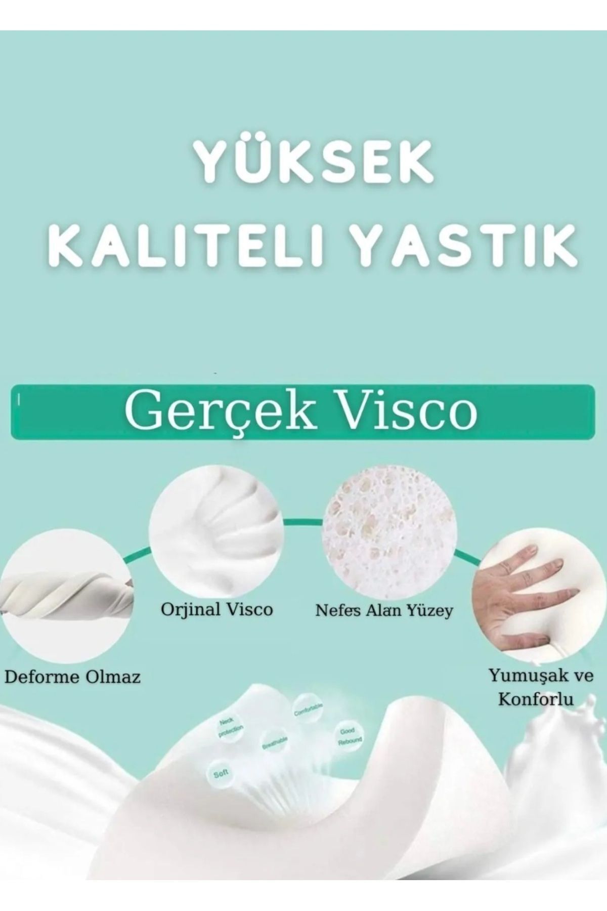 Ortopedik Visco Yastık XL 37x57cm | Boyun Fıtığı, Boyun Düzleşmesi ve Boyun Ağrısı İçin Destekli Yastık