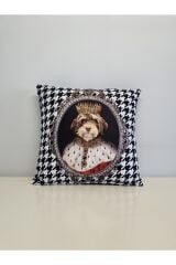 Cockapoo Prens Kaz Ayağı Desen Kırlent Kılıfı