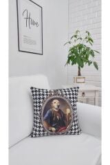Prens Golden Kaz Ayağı Desen Kırlent Kılıfı